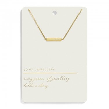 Joma Jewellery Style Stories Bar Gold Tone Necklace 46cm + 5cm 