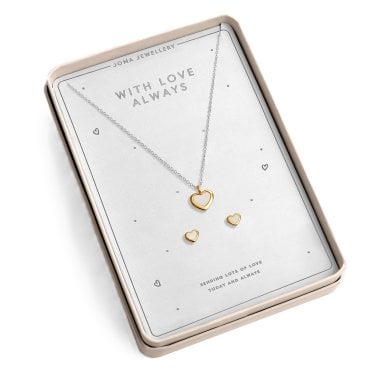 Joma Jewellery With Love 'With Love Always' Necklace and Earrings Set 46cm + 5cm