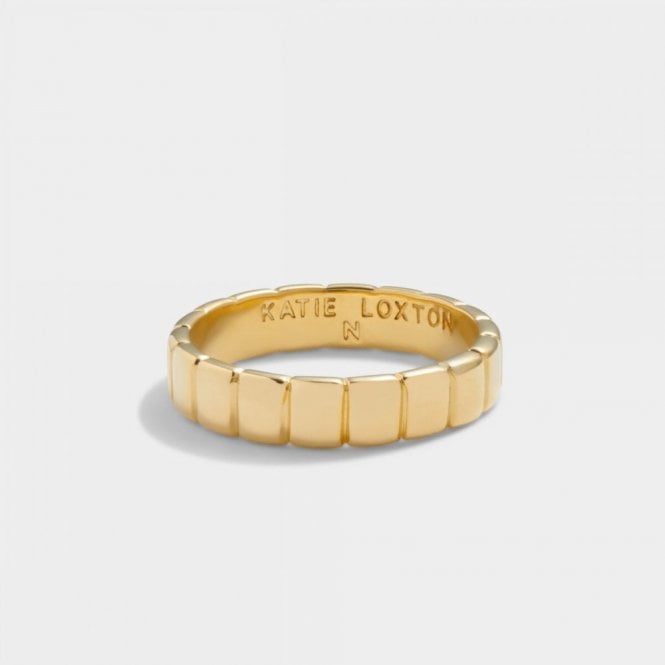 Katie Loxton  Amulet Waterproof Gold Ring Size N