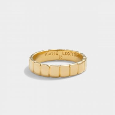 Katie Loxton Amulet Waterproof Gold Ring Size N