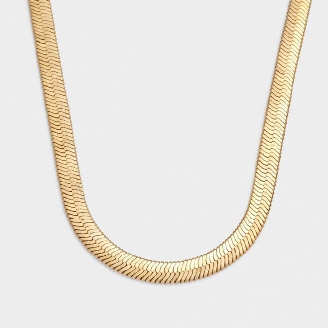 Katie Loxton  Ciana Waterproof Gold Large Snake Chain Necklace 42cm + 5cm