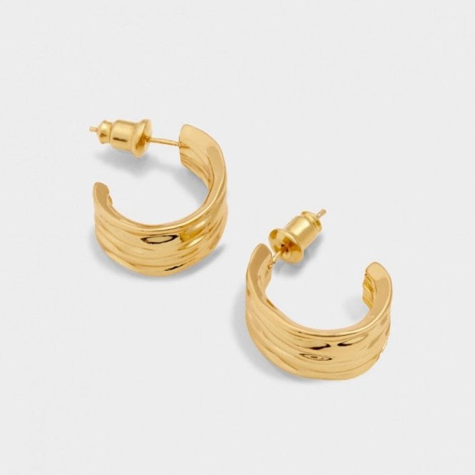 Katie Loxton  Cleyo Waterproof Gold Hoop Earrings 0.2cm x 0.09cm x 1.63cm  