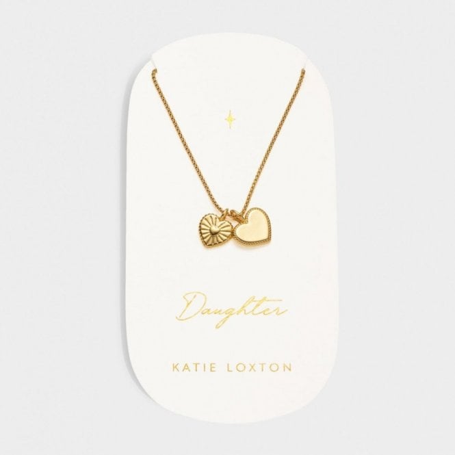 Katie Loxton  'Daughter' Waterproof Gold Charm Necklace 40cm + 5cm