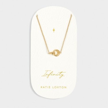 Katie Loxton 'Infinity' Waterproof Gold Sentiment Necklace 45cm + 5cm  