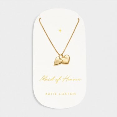 Katie Loxton 'Maid Of Honour' Waterproof Gold Charm Necklace 40cm + 5cm