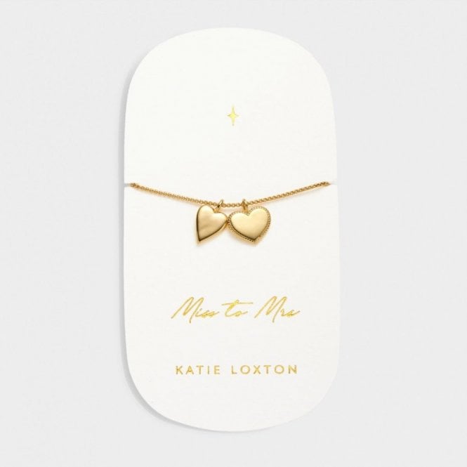 Katie Loxton  'Miss To Mrs' Waterproof Gold Charm Bracelet 18cm + 3cm