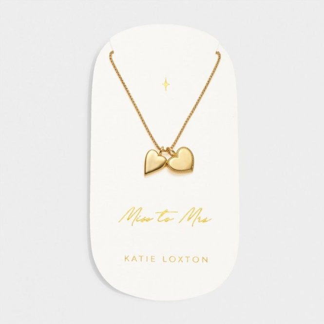 Katie Loxton  'Miss To Mrs' Waterproof Gold Charm Necklace 40cm + 5cm