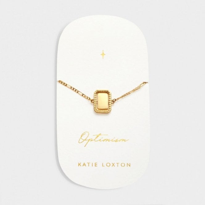 Katie Loxton  'Optimism' Waterproof Gold Spinning Amulet Bracelet 18cm + 3cm