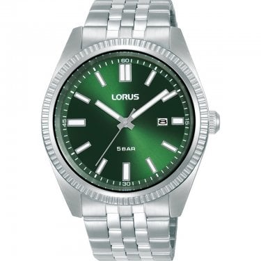 Lorus Gents Classic Green Dial Stainless Steel Watch