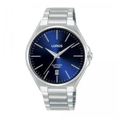Lorus Gents Dress Blue Dial Stainless Steel Watch 