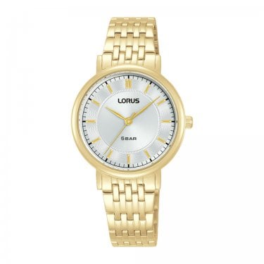 Lorus Ladies Classic Dress Gold Tone Stainless Steel Watch 