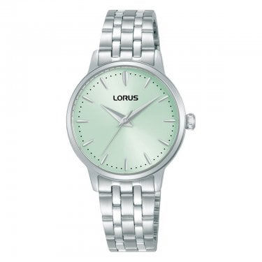 Lorus Ladies Classic Green Dial Stainless Steel Watch 