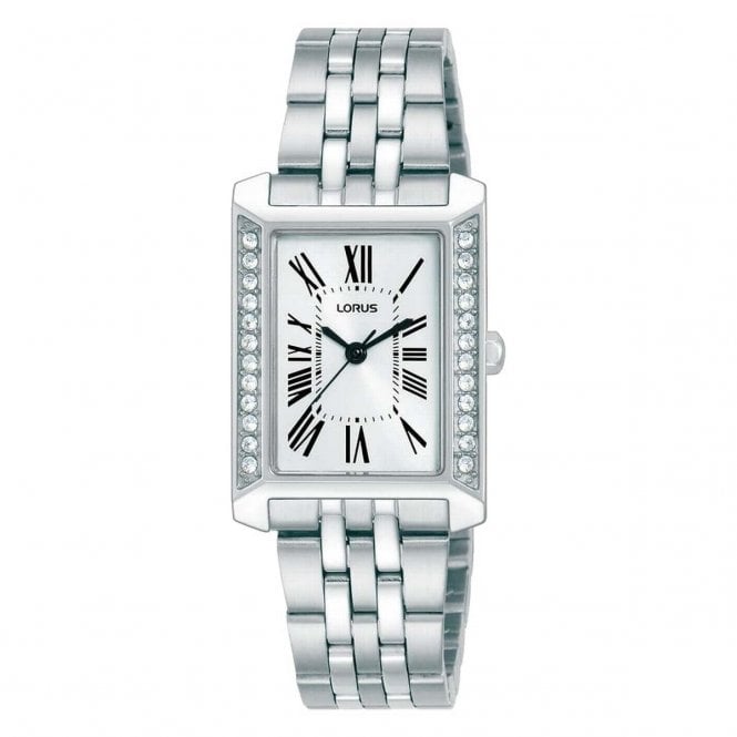 Lorus  Ladies Elegance Rectangular Dial Stainless Steel Watch
