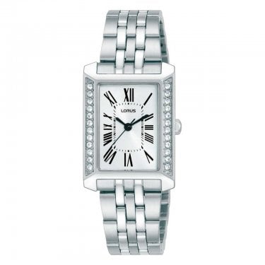 Lorus Ladies Elegance Rectangular Dial Stainless Steel Watch