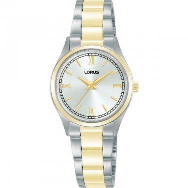 Lorus Ladies Elegant Roman Numeral Two Tone Stainless Steel Watch