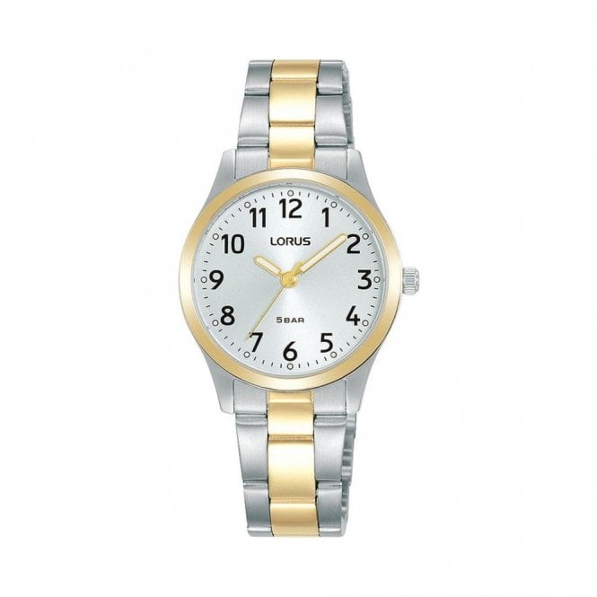 Lorus  Ladies Sunray White Dial Two Tone Stainless Steel Watch 