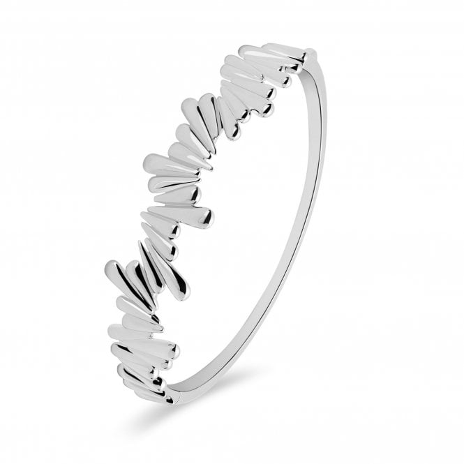 Lucy Quartermaine  Shard Sterling Silver Bangle 25.7 grams, 7.5