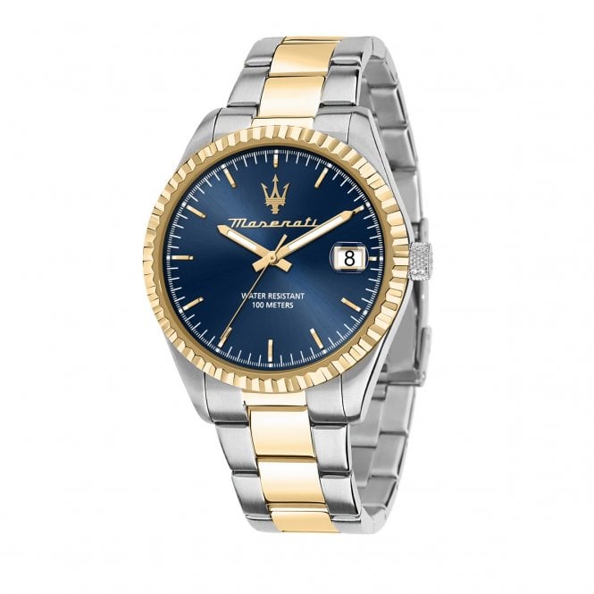 Maserati  Gents Competizione Blue Dial Two Tone Stainless Steel Watch
