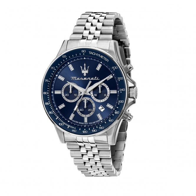 Maserati  Gents Sfida Blue Dial Stainless Steel Watch