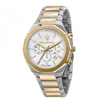 Maserati Gents Stile Two Tone Stainless Steel Watch