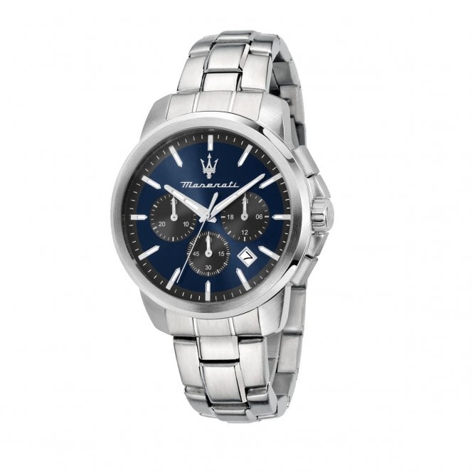 Maserati  Gents Successo Blue Dial Stainless Steel Chronograph Watch