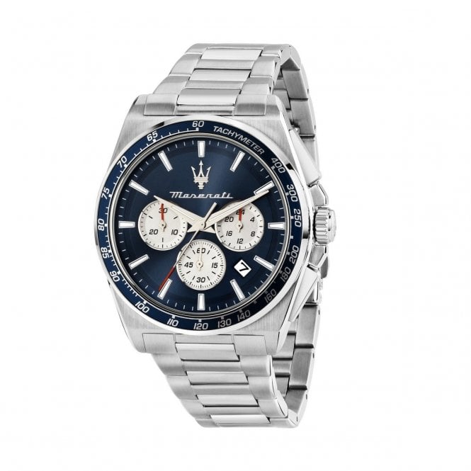 Maserati  Gents Velocita Blue Dial Stainless Steel Chronograph Watch