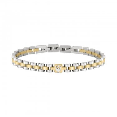 Maserati Gioielli Two Tone Stainless Steel Bracelet 21cm