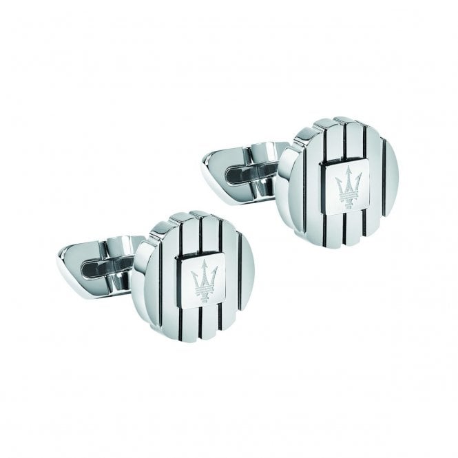 Maserati  Jewels Engraved Trident Logo Cufflinks