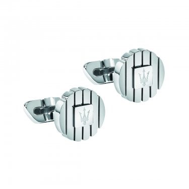 Maserati Jewels Engraved Trident Logo Cufflinks