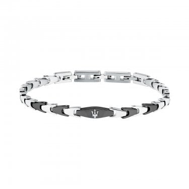 Maserati Jewels Iconic Black Stainless Steel Bracelet 18cm + 3.5cm