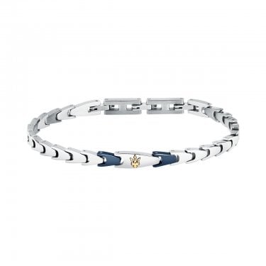 Maserati Jewels Iconic Blue Stainless Steel Bracelet 18cm + 3.5cm