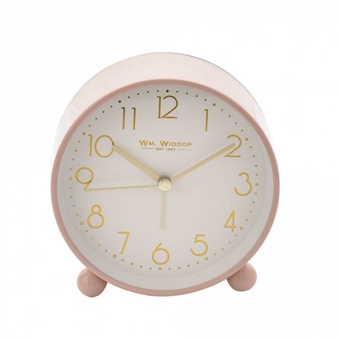 Gifts Metal Case Alarm Clock Light & Snooze Blush 120 x 120mm
