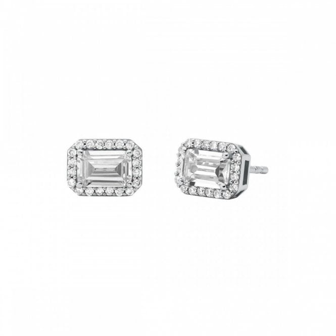Michael Kors Jewellery Michael Kors Premium Kors Brilliance Sterling Silver CZ Mixed Cuts Stud Earrings 0.9 x 0.7cm
