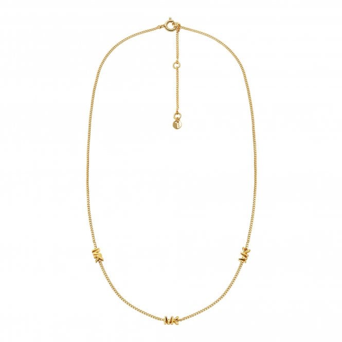 Michael Kors Jewellery Michael Kors Premium Kors MK Gold Tone Sterling Silver Chain Necklace 38cm + 5cm