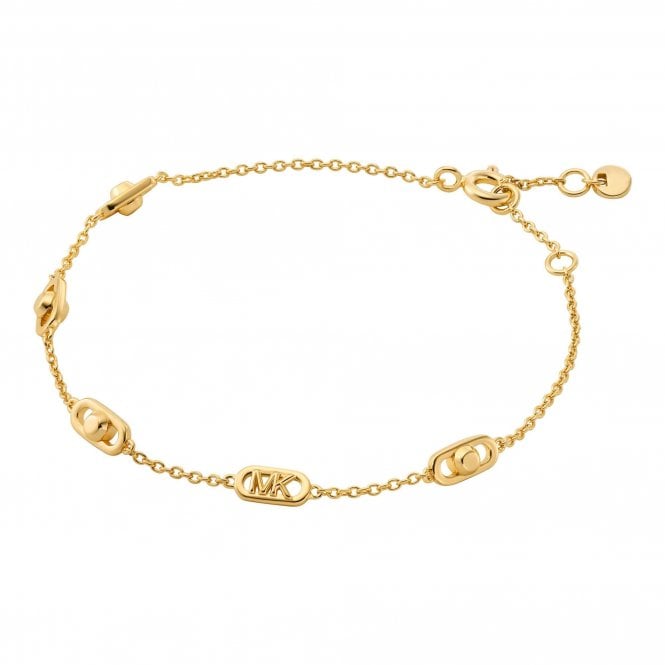 Michael Kors Jewellery Michael Kors Premium Kors Sterling Silver Astor Link Gold Tone Bracelet 16-18.5cm