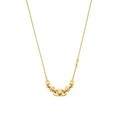 Michael Kors Premium Kors Sterling Silver Gold Tone Astor Link Necklace 46cm