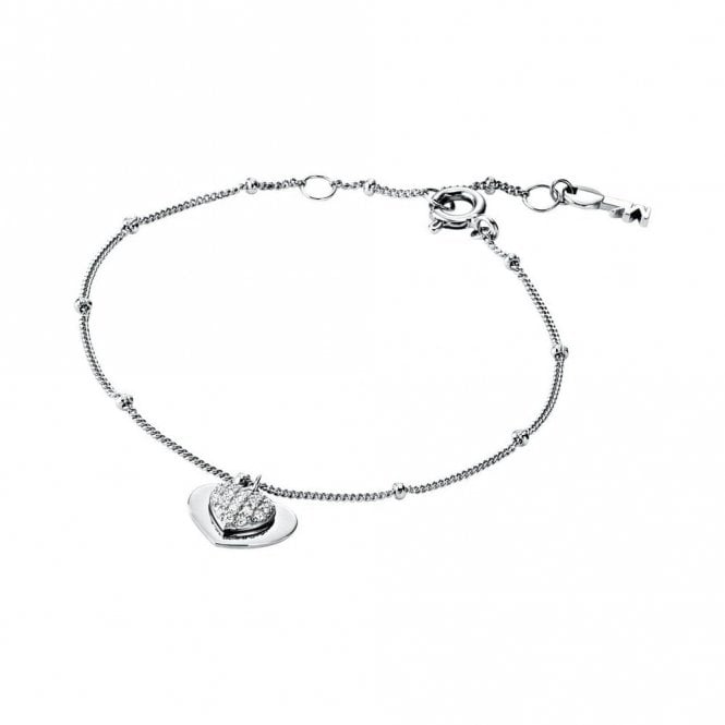 Michael Kors Jewellery Michael Kors Sterling Silver Love CZ Heart Bracelet