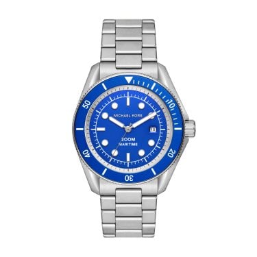 Michael Kors Gents Maritime Blue Dial Stainless Steel Watch