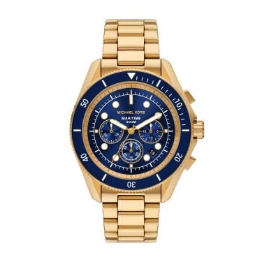 Michael Kors Gents Maritime Gold Tone Stainless Steel Watch