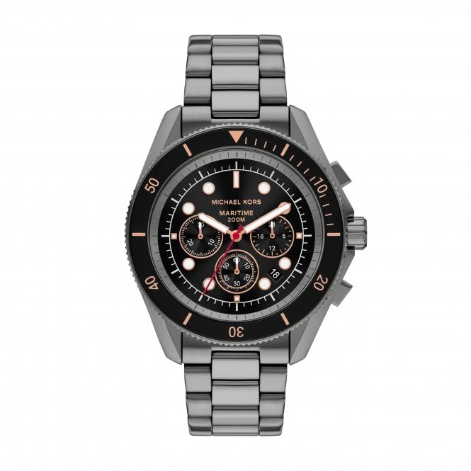 Michael Kors Watches Michael Kors Gents Maritime Gunmetal Stainless Steel Watch