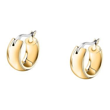 Morellato Creole Gold Tone Hinged Hoop Earrings 1.45cm