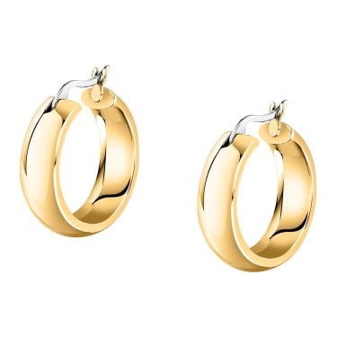 Morellato Creole Gold Tone Hinged Hoop Earrings 2cm
