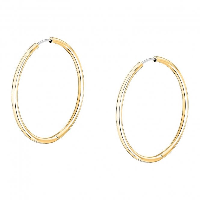Morellato  Creole Gold Tone Hoop Earrings 3.5cm