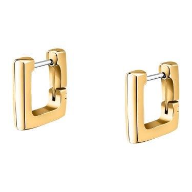 Morellato Creole Square Gold Tone Hoop Earrings 1.4 x 1.4cm