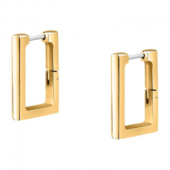 Morellato  Creole Square Gold Tone Hoop Earrings 2.2 x 1.5cm