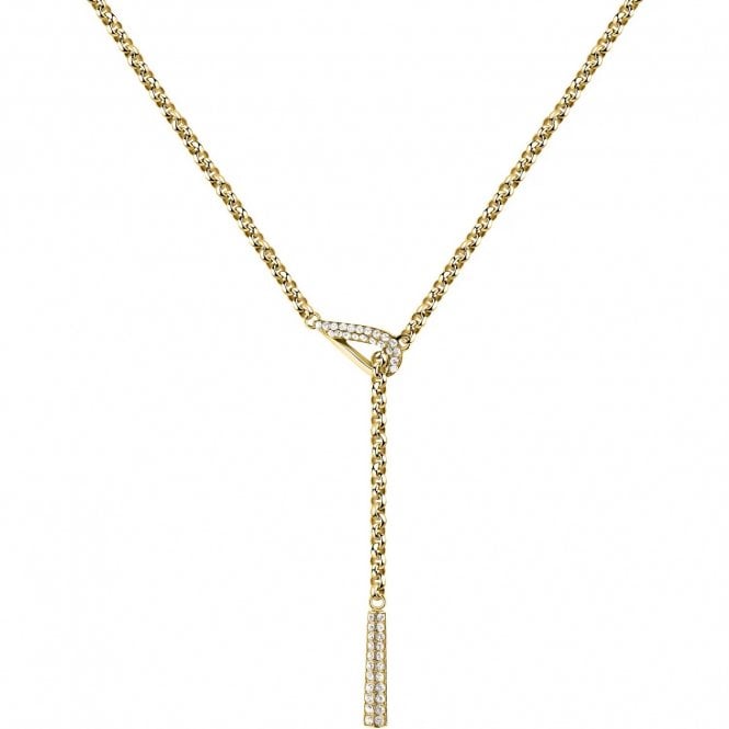 Morellato  Design Crystal Long Gold Tone Necklace 40-45cm