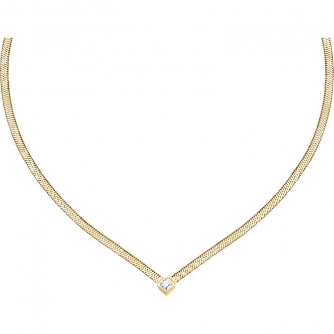Morellato  Gioia Crystal Snake Chain Gold Tone Necklace 38-42cm
