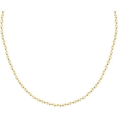 Morellato Intrecci Beaded Gold Tone Chain Necklace 40-45cm