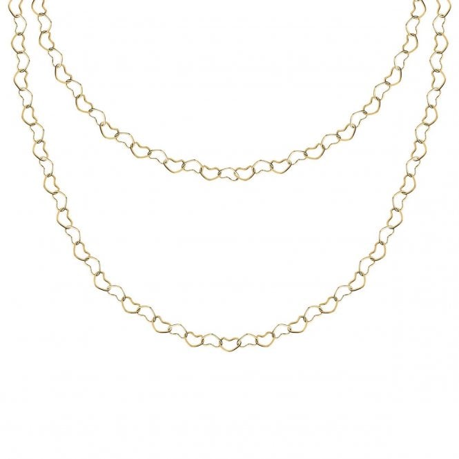 Morellato  Intrecci Open Heart Link Gold Tone Necklace 90cm