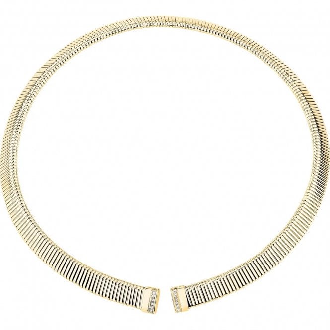 Morellato  Onda Crystal Choker Gold Tone Necklace 12.2cm